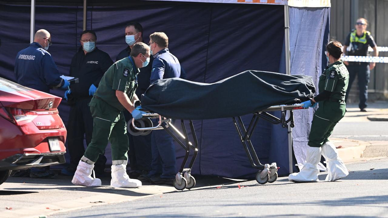 A body is removed from a crime scene (file image)