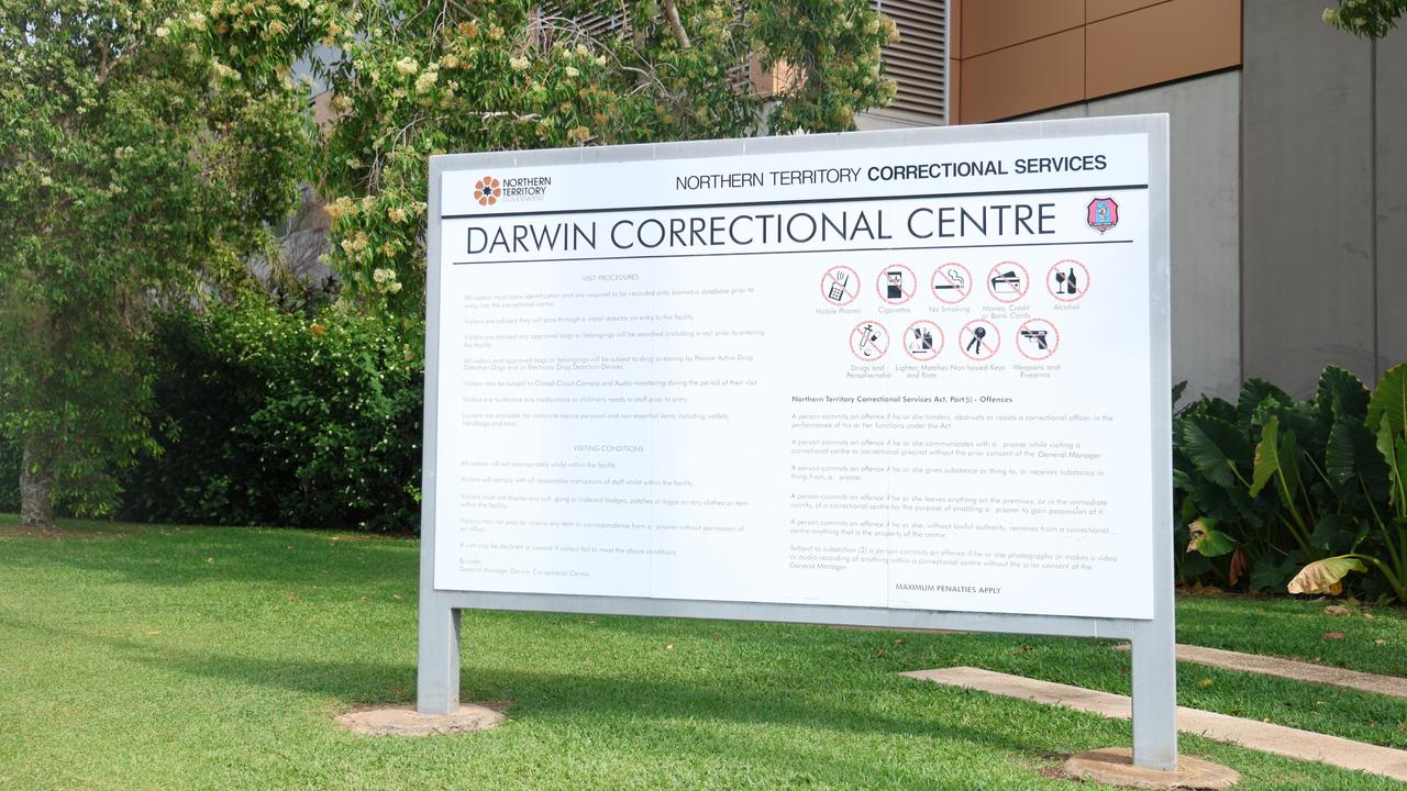 Signage outside the Darwin Correctional Centre (file image)