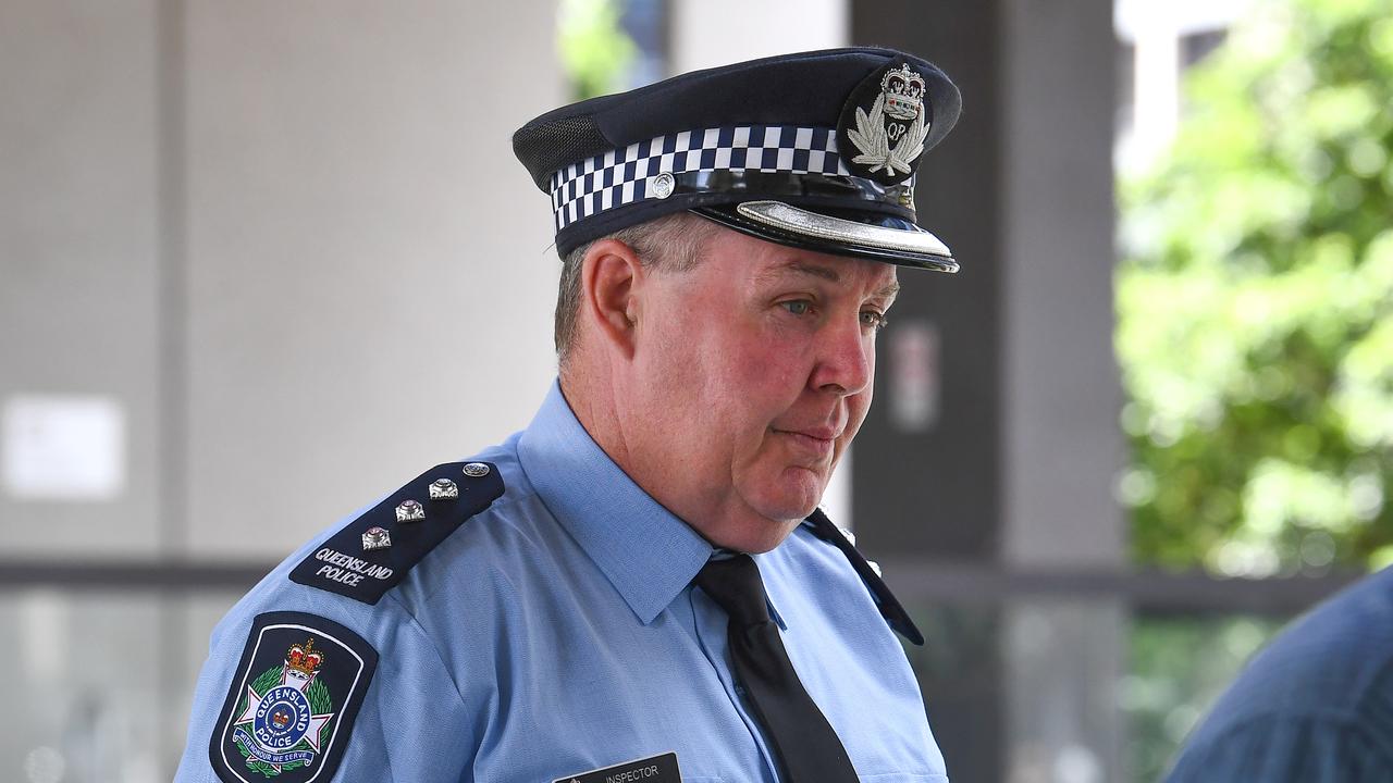 Inspector Matthew Blunn leaves the inquest