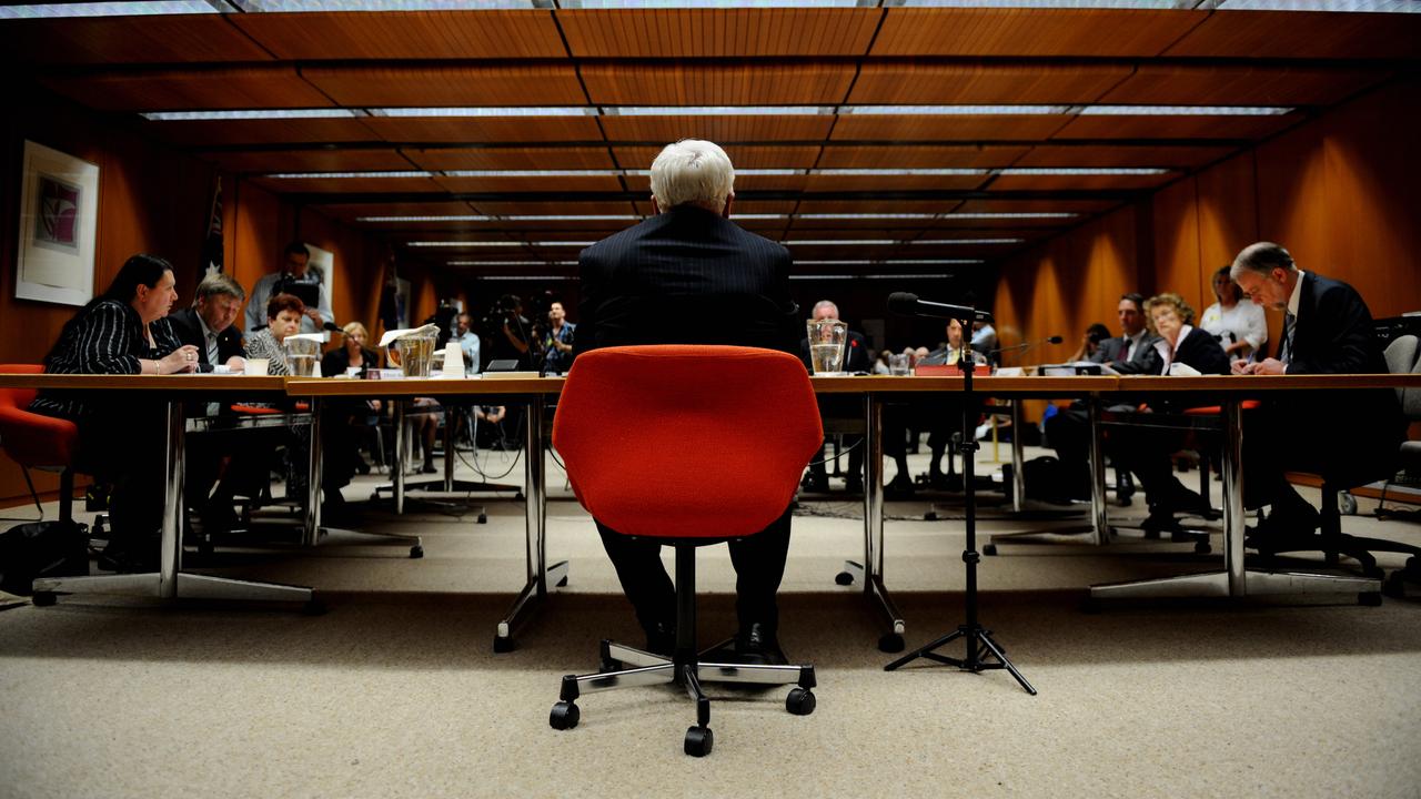 Graham Richardson at the Badgery's Creek  parliamentary inquiry