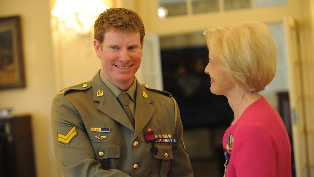 Corporal Daniel Keighran and Governor General Quentin Bryce