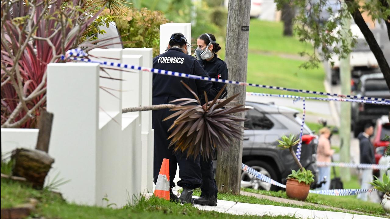 Scene of a fatal shooting in Condell Park, Sydney, in May 2025