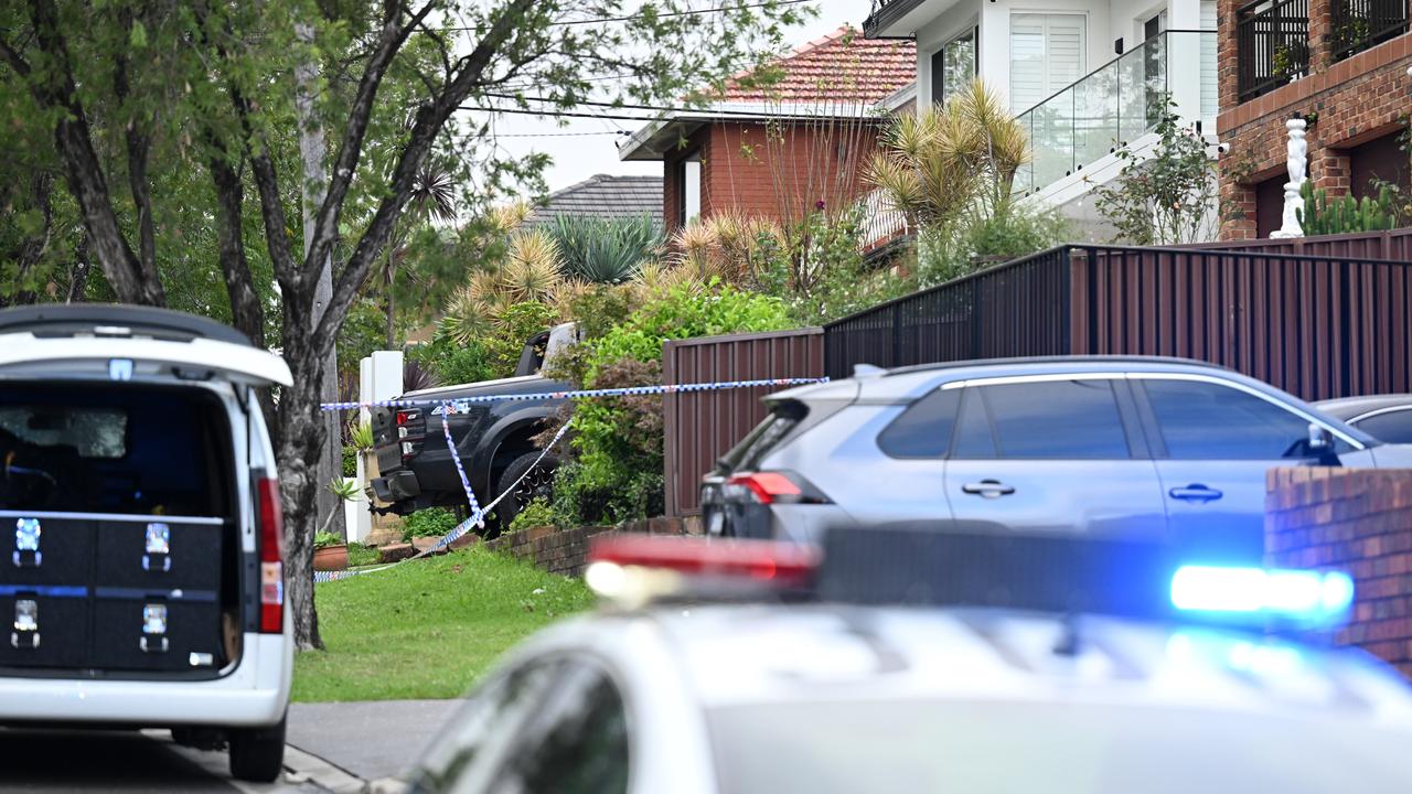 Scene of a fatal shooting in Condell Park, Sydney, in May 2025