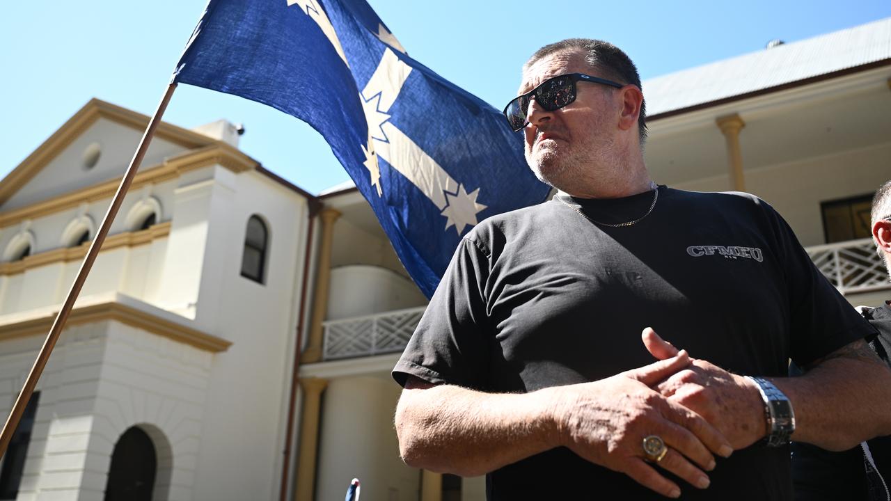 Darren Greenfield at a union rally (file image)