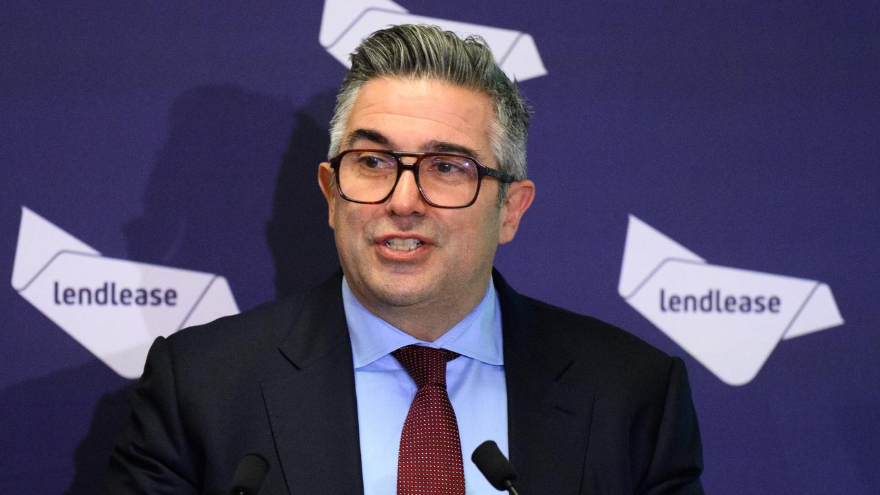 Lendlease CEO Tony Lombardo speaks at the firm's annual meeting