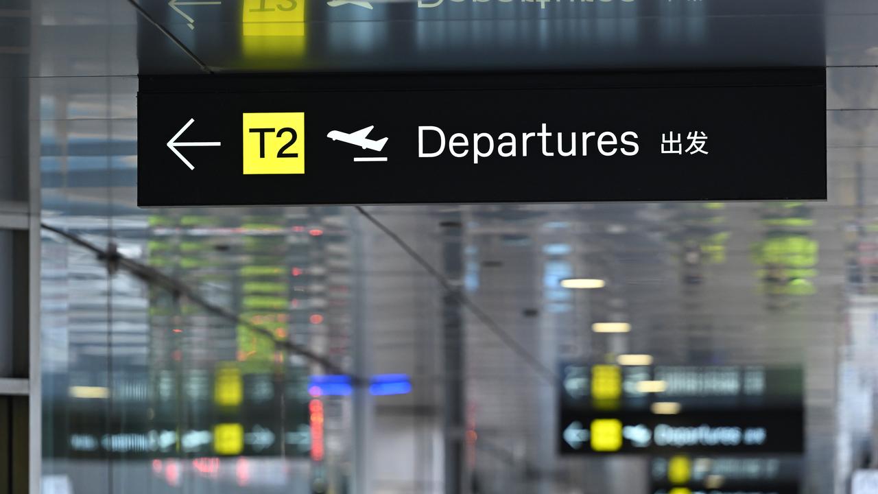 Signage for a departures terminal (file image)