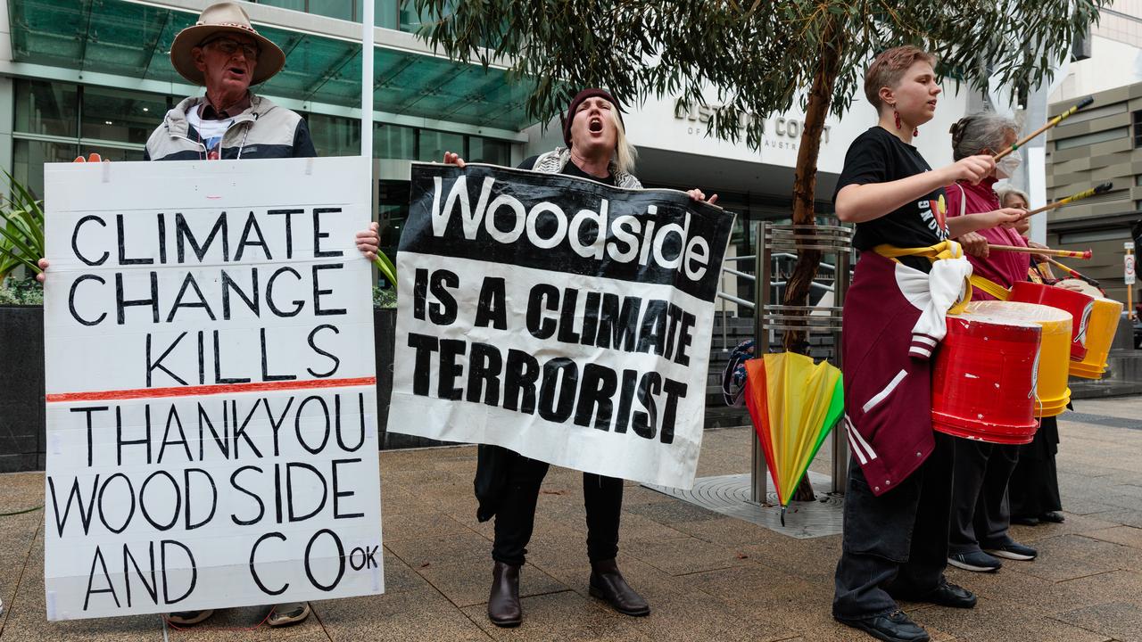 Protesters rally against the North West Shelf expansion