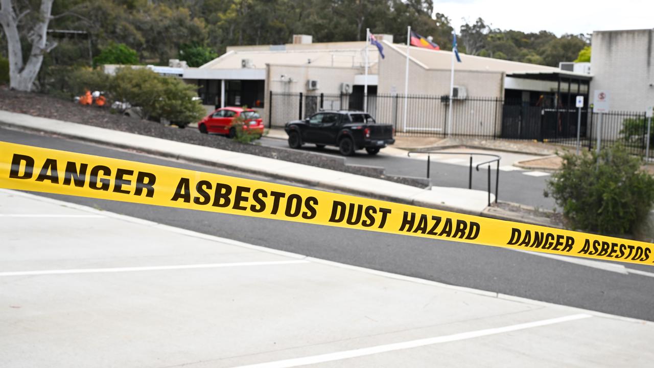 Asbestos hazard tape