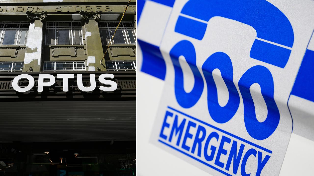 Composite image of Optus, and Triple-zero logo