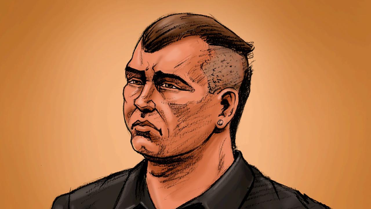 A court sketch shows Lachlan Young