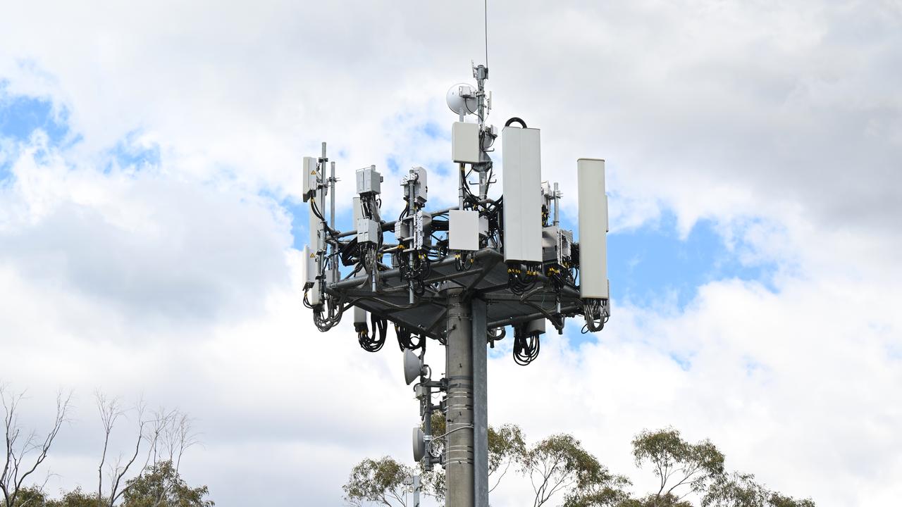 A mobile phone tower is seen in Canberra