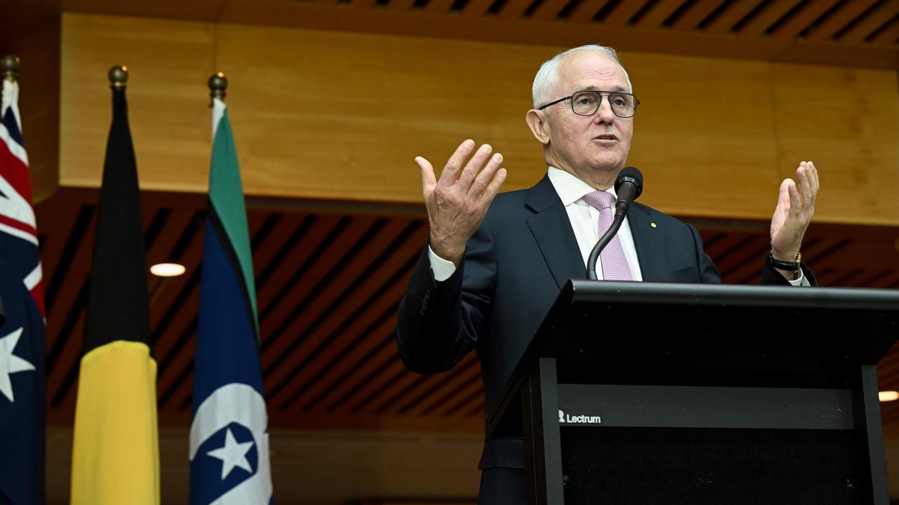 Malcolm Turnbull speaks during the unveiling