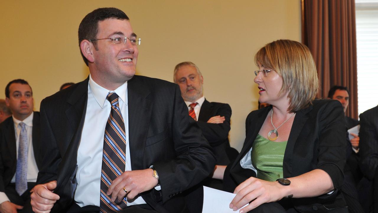 Former leader Daniel Andrews (left) with Jacinta Allan
