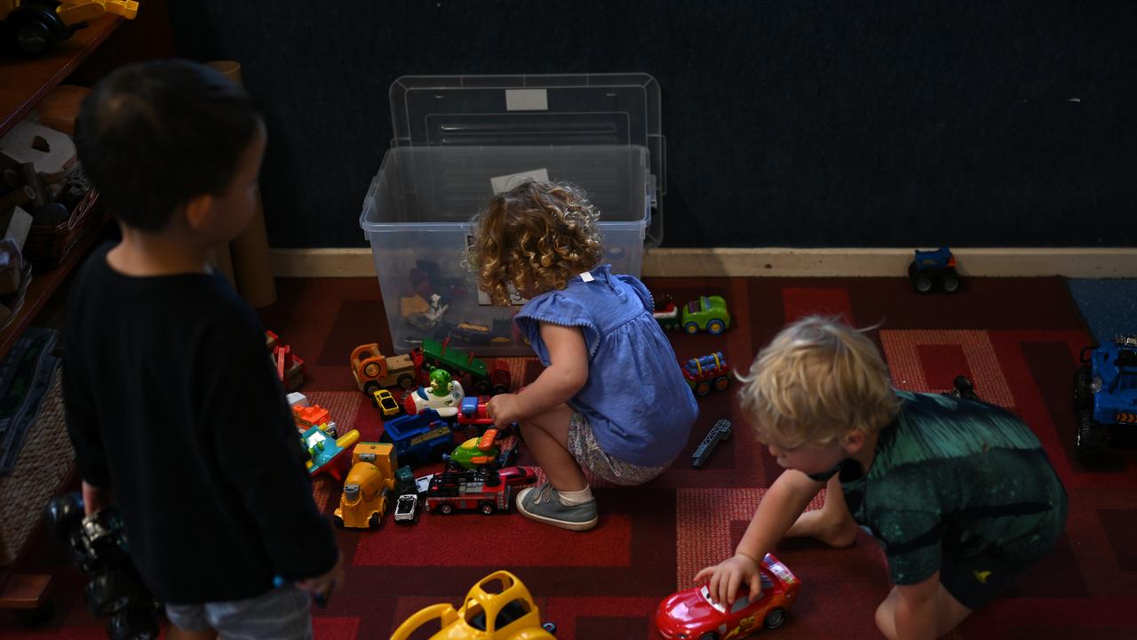 Children play at the Robertson Street Kindy Childcare Centre 