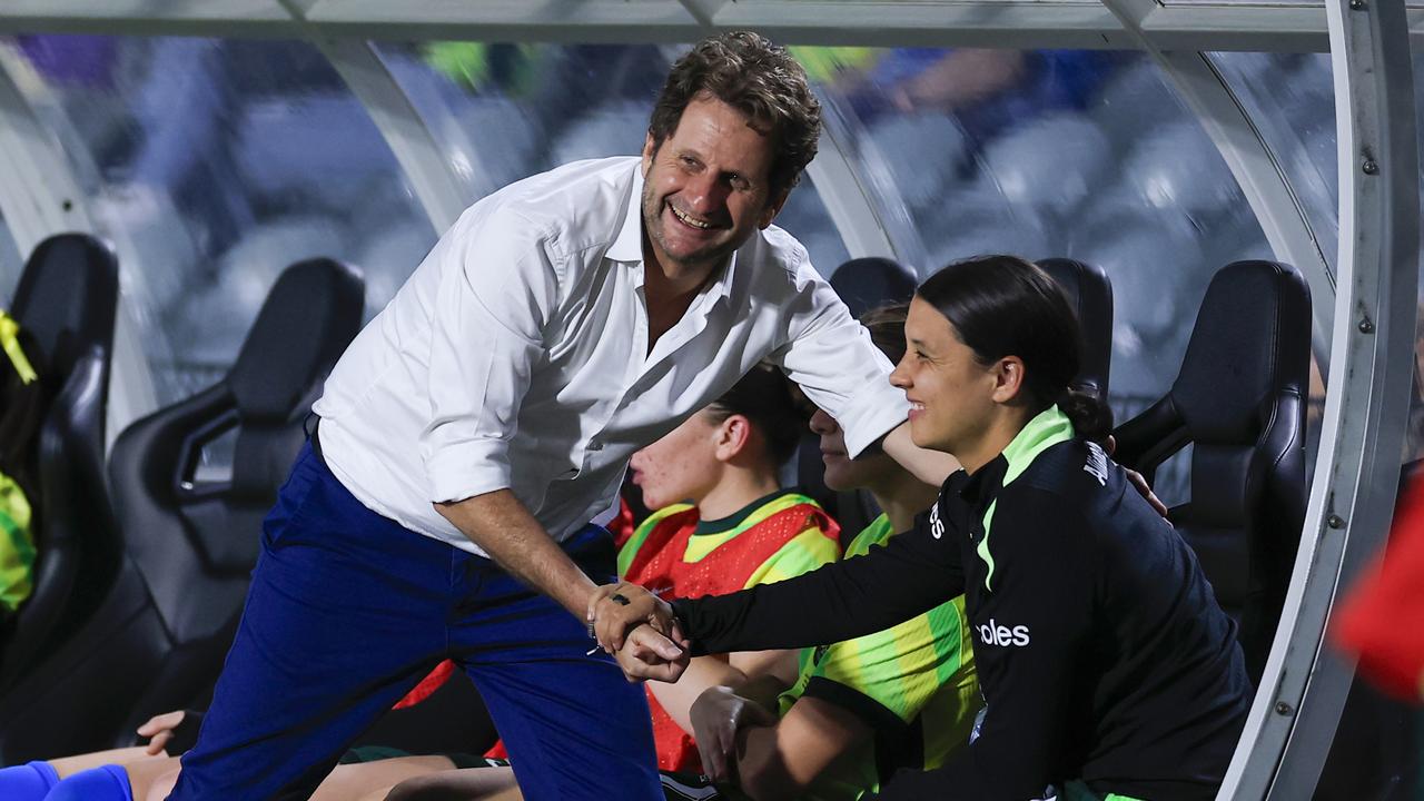 (L-R) Joe Montemurro and Sam Kerr.