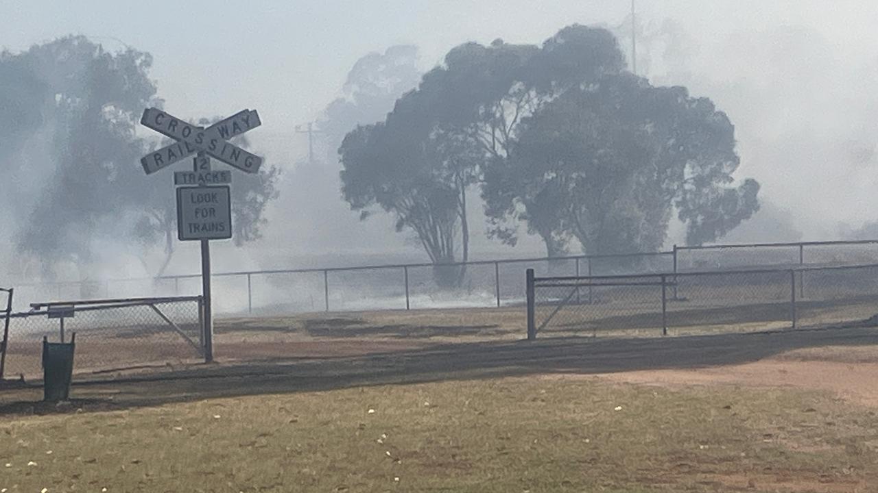 A bushfire near a park in Geraldton