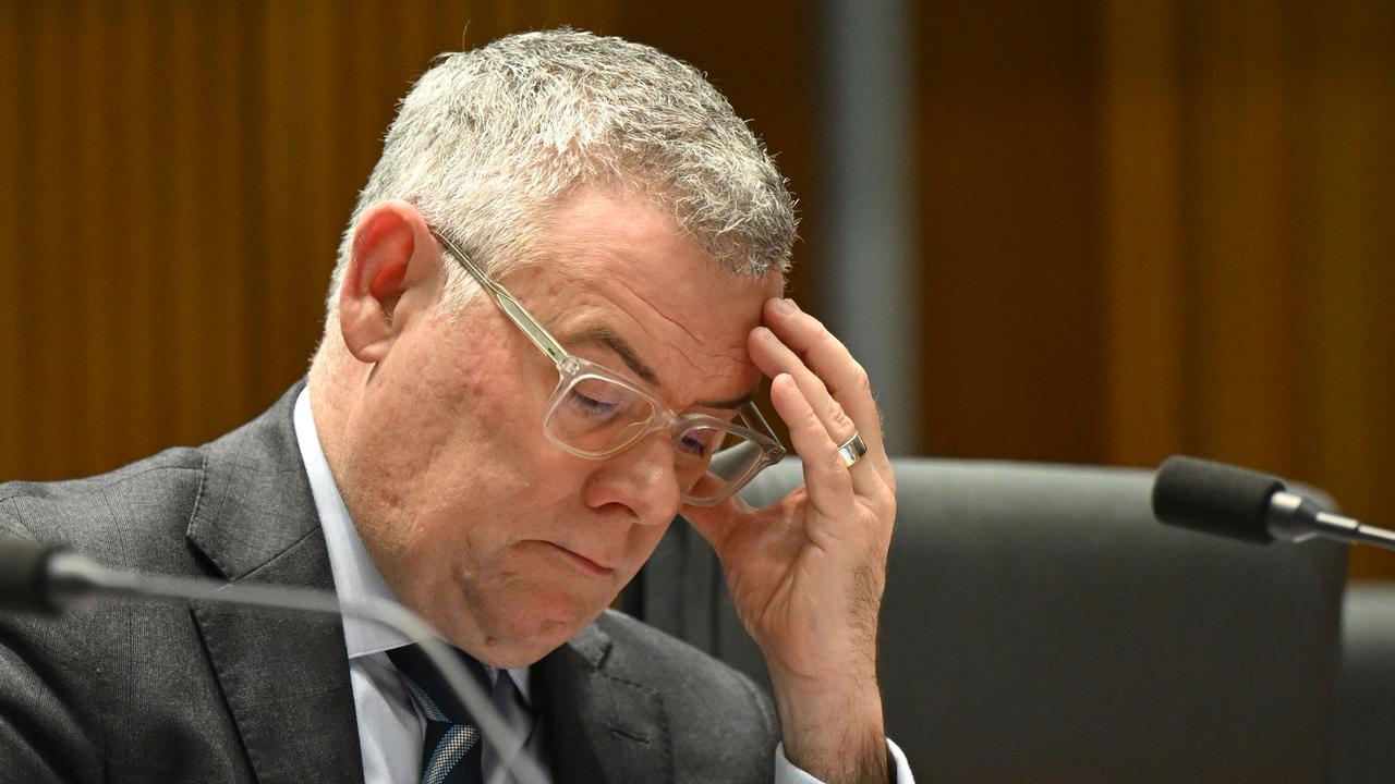 Murray Watt reacts during senate estimates