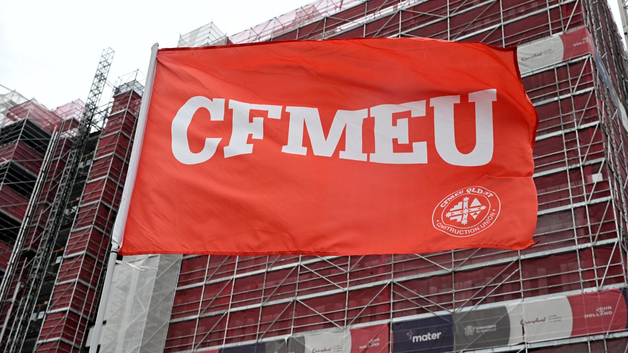 A CFMEU flag