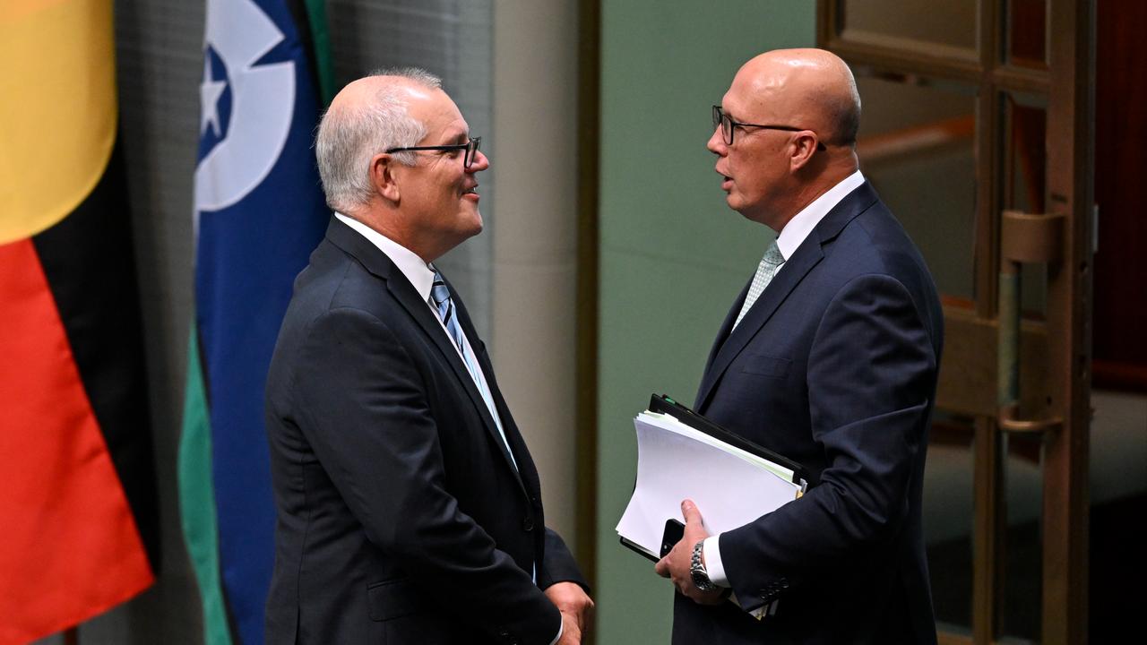 Scott Morrison and Peter Dutton (file image)