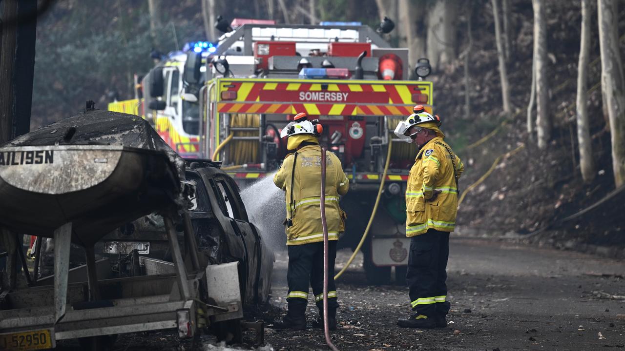 Firefighters on the NSW Central Coast (file image)