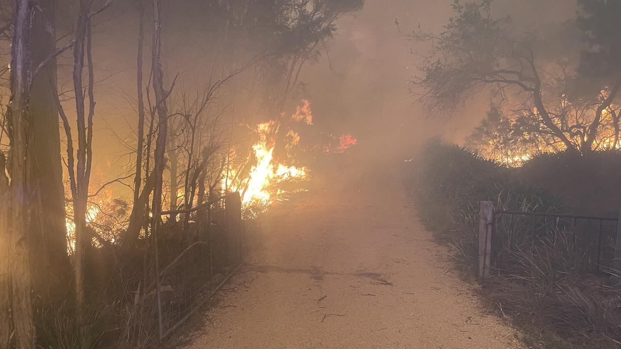 The bushfire near St Helens