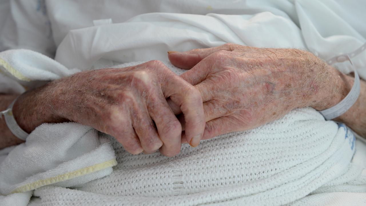 An elderly patient's hand (file image)