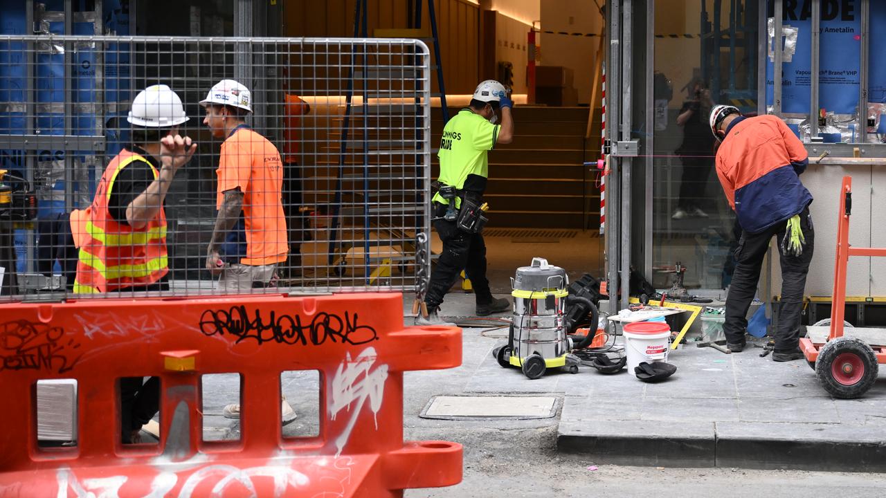 Construction workers on a job site (file image)