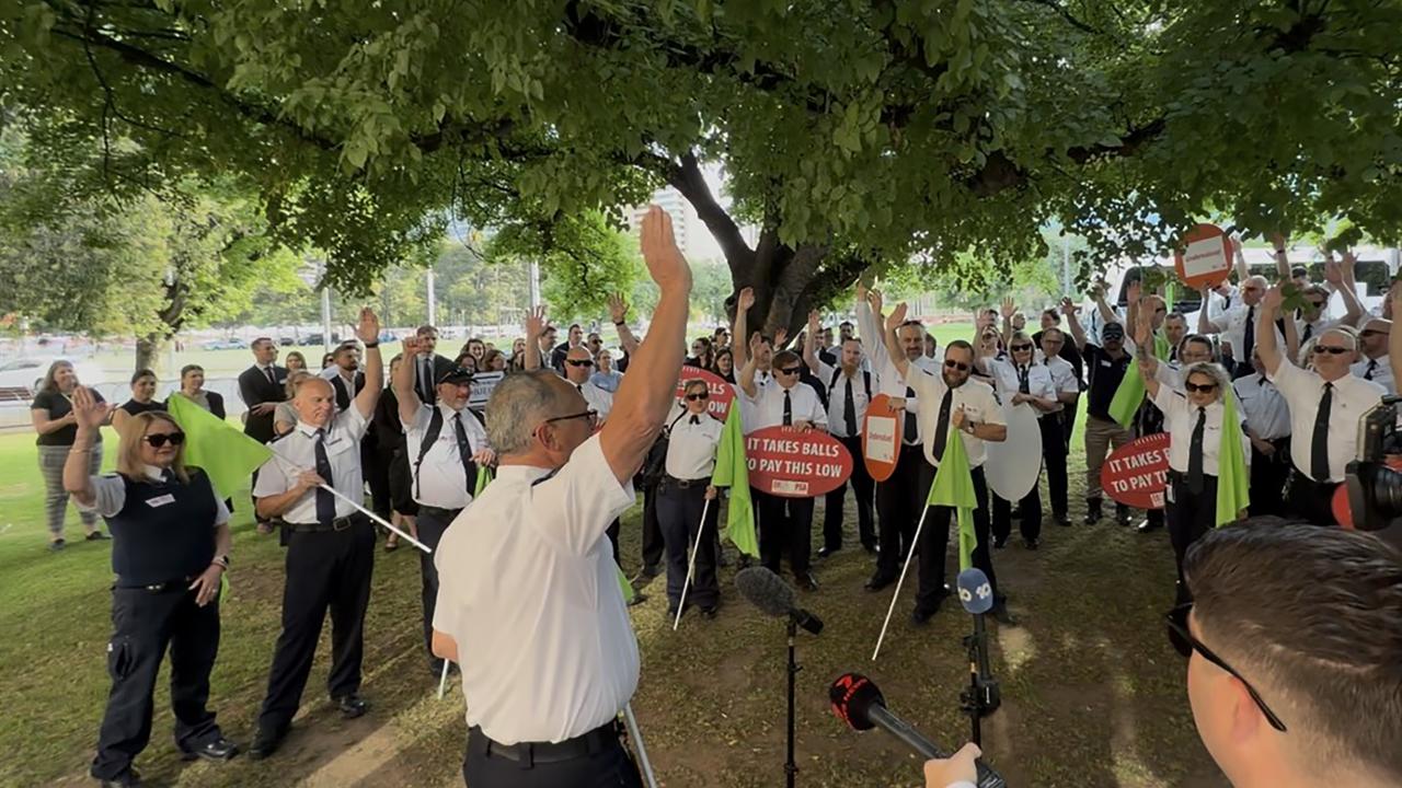 Sheriff's officers in Adelaide voting