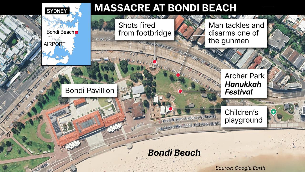 Map of Bondi with aerial view 