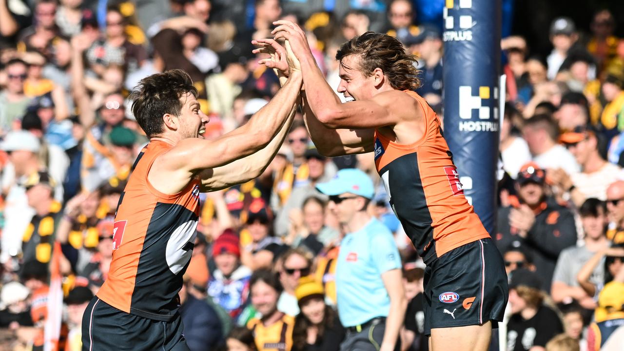 GWS captain Toby Greene and young gun Aaron Cadman