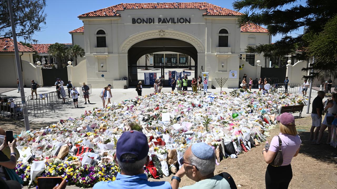 Floral memorial at Bondi Beach