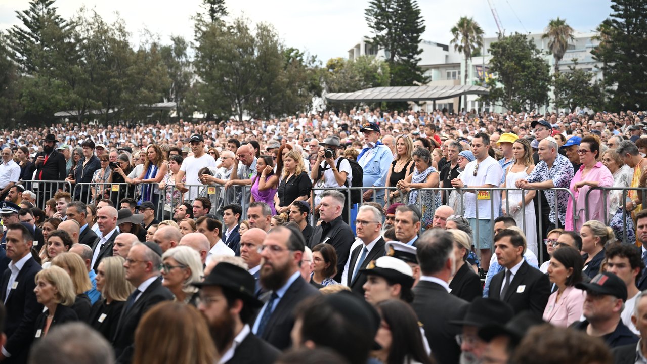 A large crowds attends the National Day of Reflection vigil