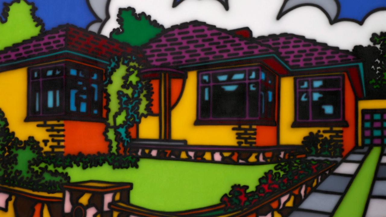 Triple Fronted artwork by Howard Arkley