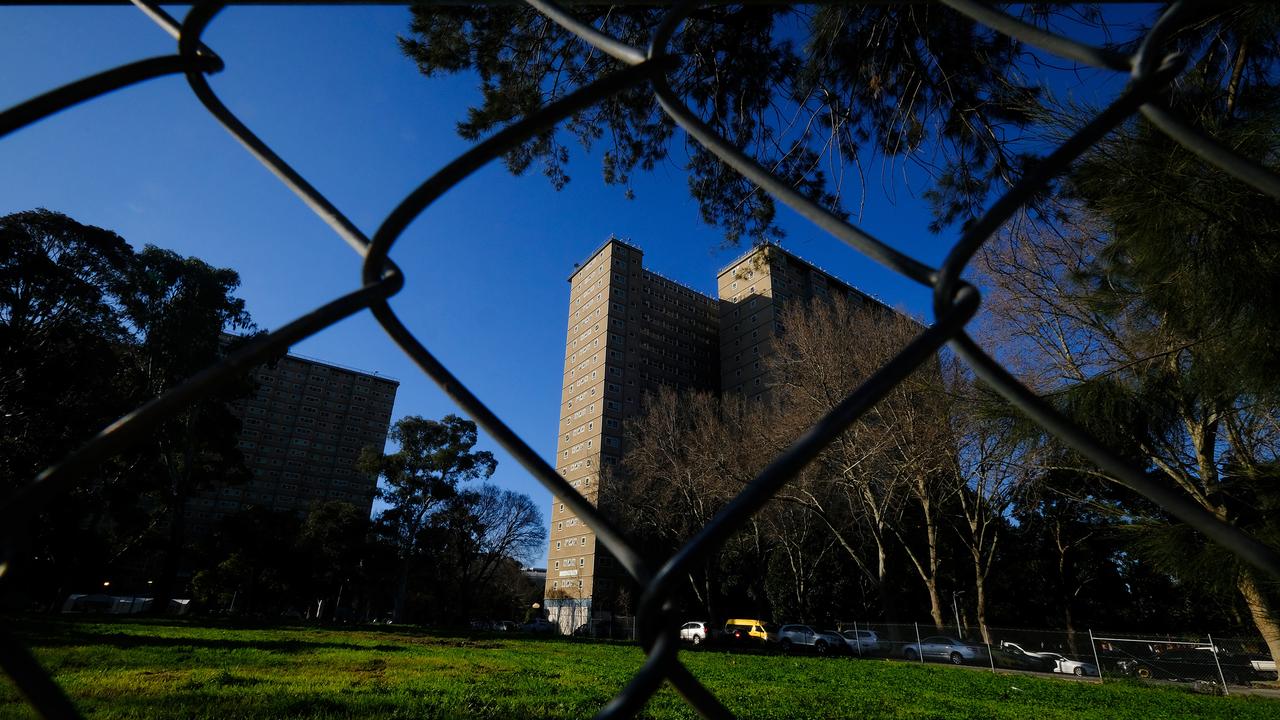 A public housing tower in Flemington