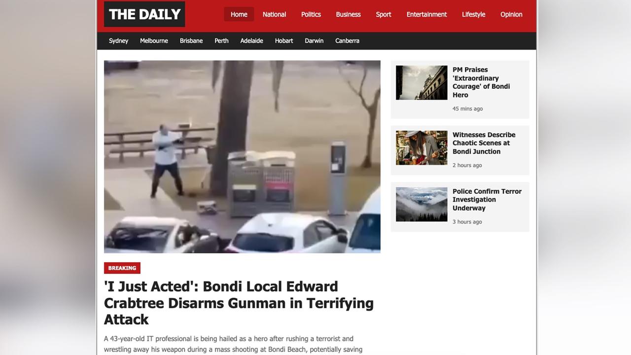 AI-generated images used in false reporting of the Bondi shootings