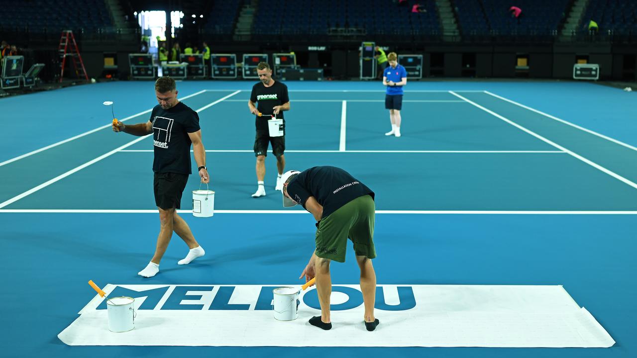 Crews complete line-marking and painting