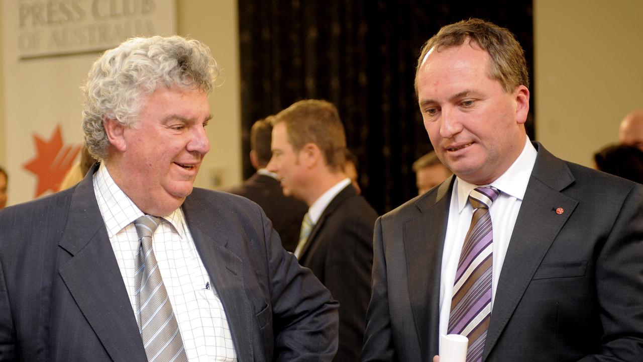 Ron Boswell and Barnaby Joyce in 2009