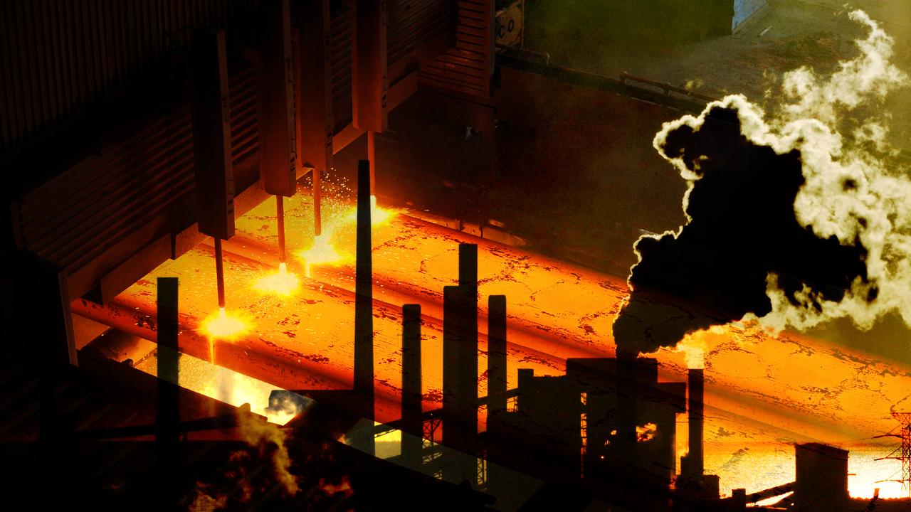 Port Kembla industrial area and steel works