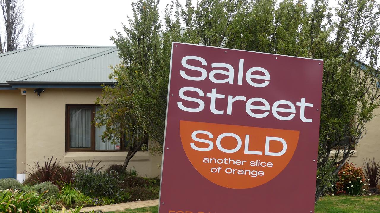 A sold sign outside a house in regional NSW (file image)