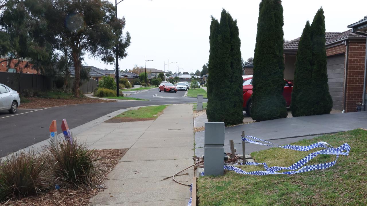 The crime scene in Cobblebank