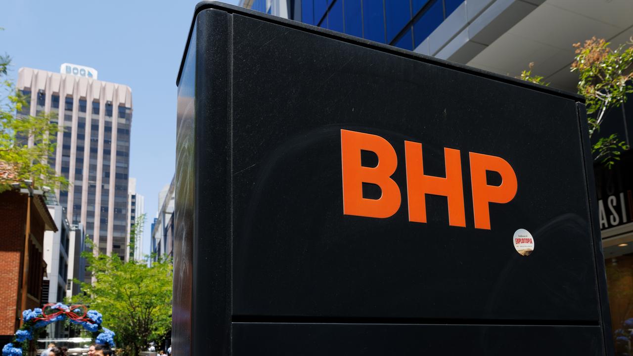 Signage outside the BHP building in Perth (file image)