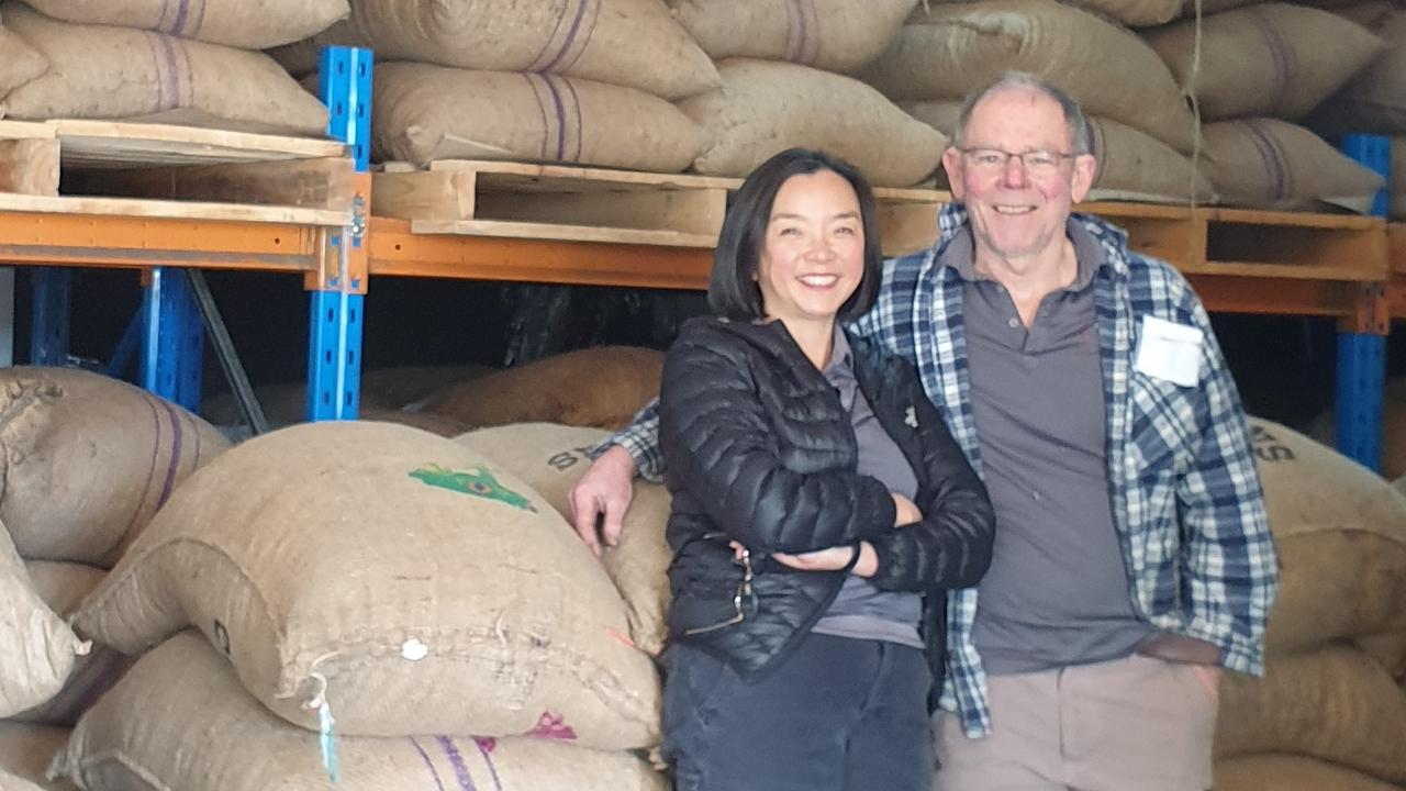 chocolate makers Li Peng Monroe and Peter Channells