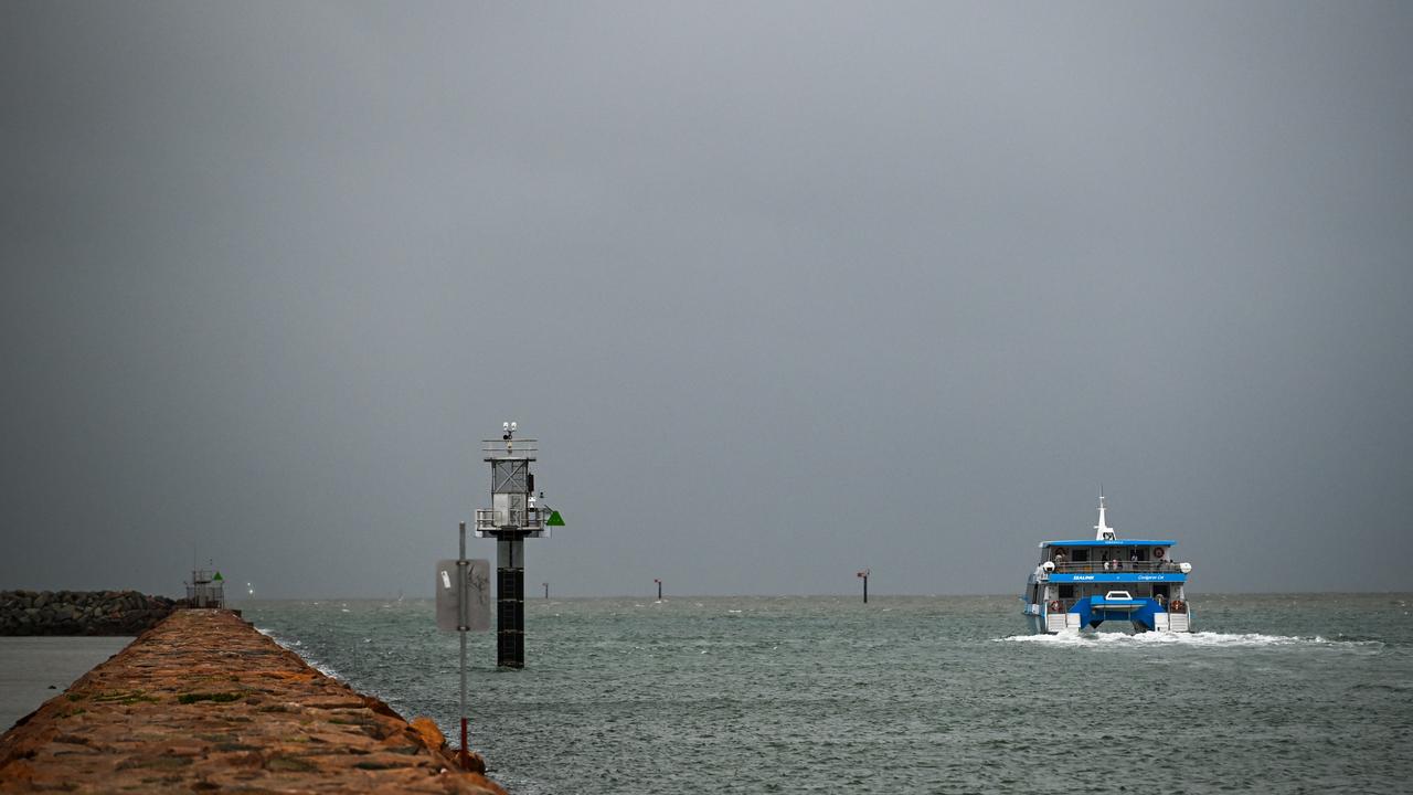 The Sealink ferry battles bad weather