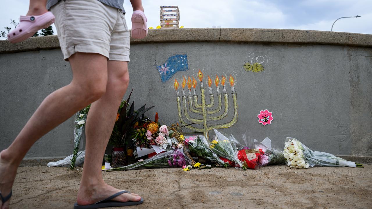 A memorial on the footbridge (file image)