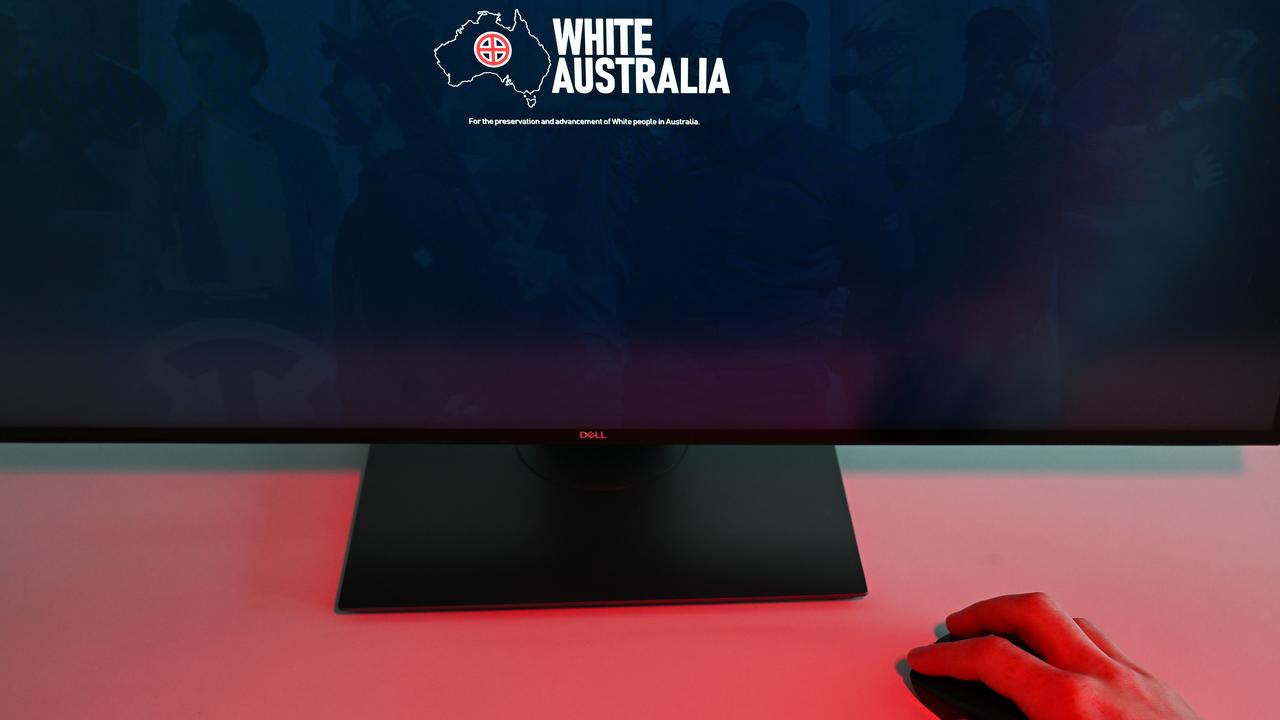 NSN White Australia website shown on screen