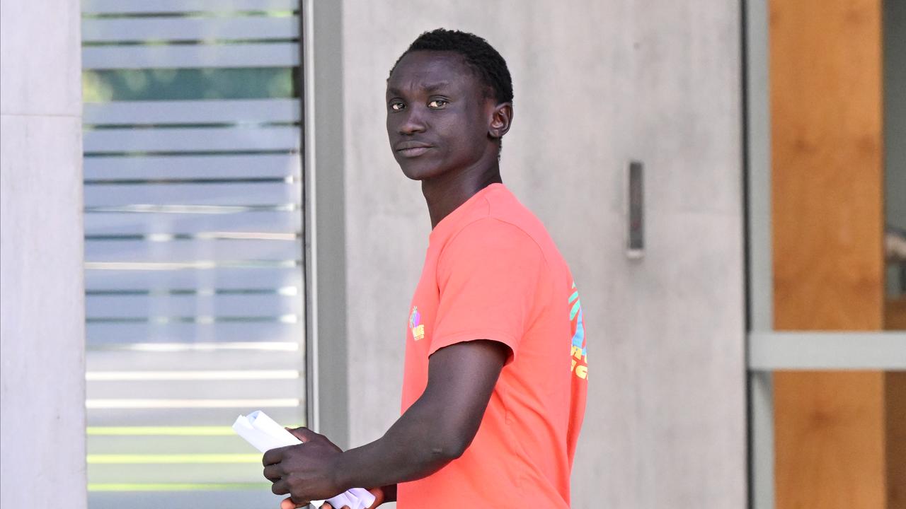 Walter Bongomin is seen leaving the Brisbane District Court
