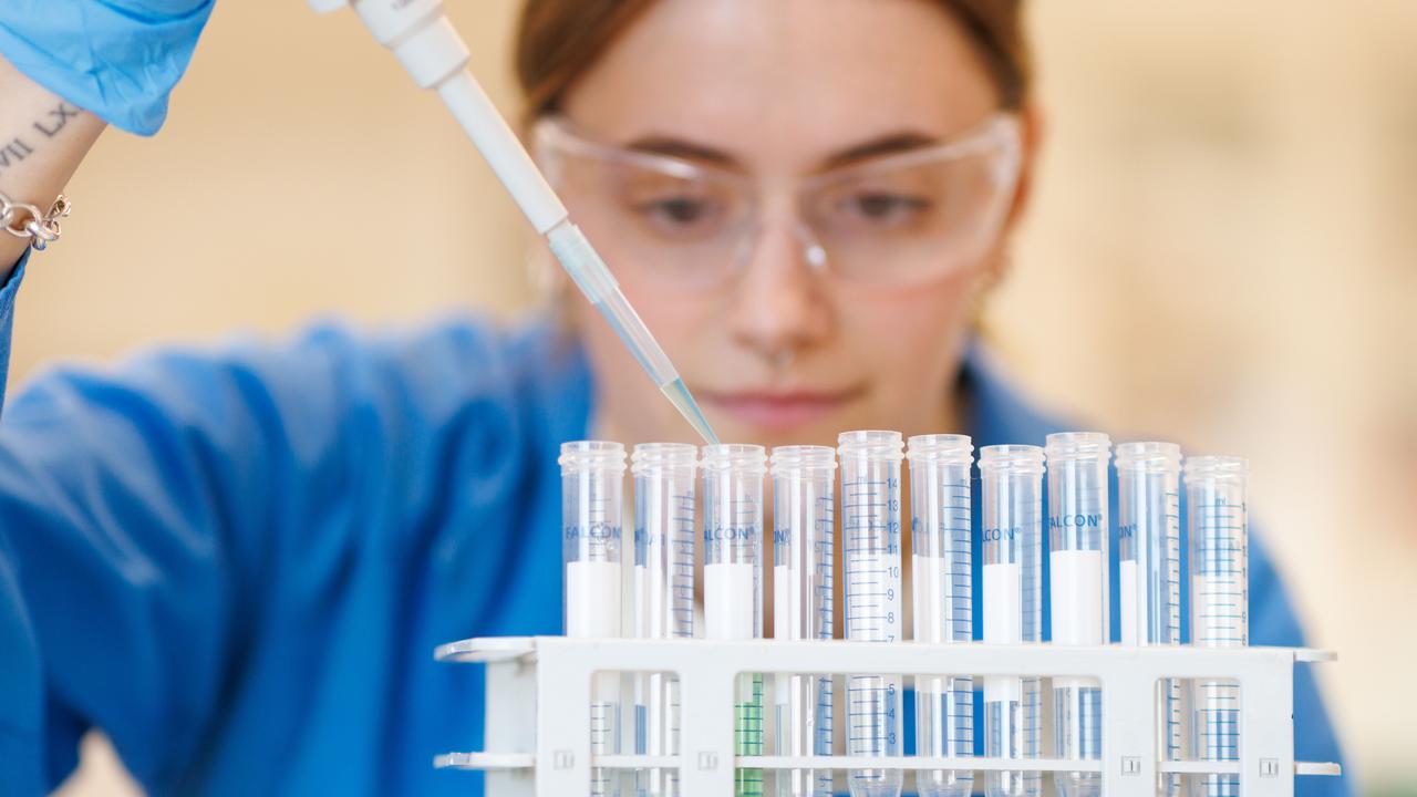 A stock photo of a scientist