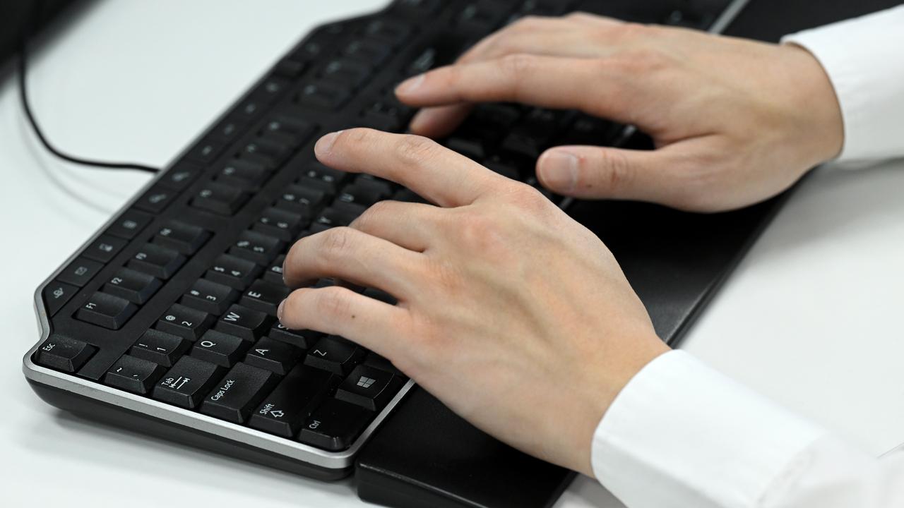 A stock photo of computer user