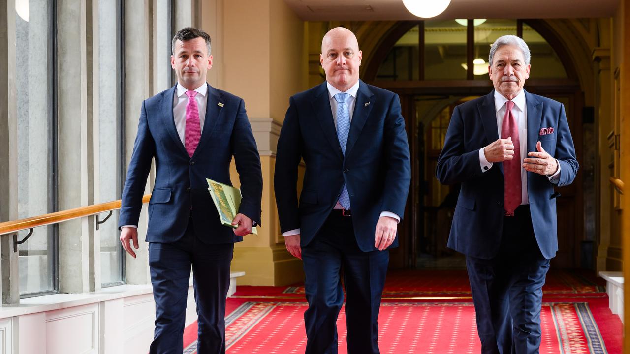Christopher Luxon, David Seymour and Winston Peters.