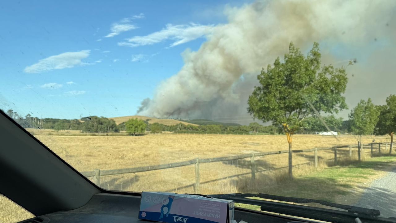 fire near Mount Compass south of Adelaide